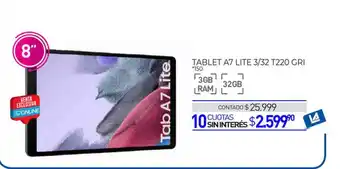 La Anonima Tablet A7 Lite 3 32 T220 Gri oferta