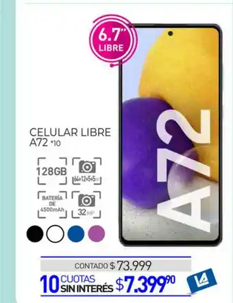 La Anonima Celular Libre A72 oferta