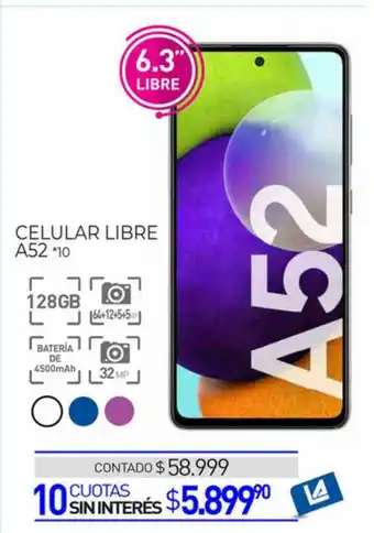 La Anonima Celular Libre A52 oferta