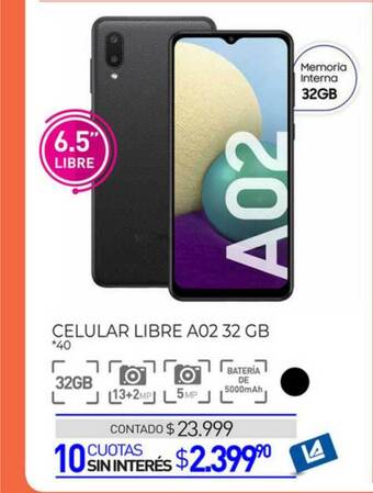 La Anonima Celular Libre A02 32 Gb oferta