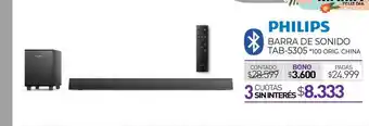 La Anonima Philips Barra De Sonido Tab-5305 oferta