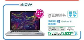 La Anonima Notebook Cloud 14.1 oferta