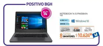 La Anonima Notebook 14 I5 Pik056414 Positivo Bgh oferta