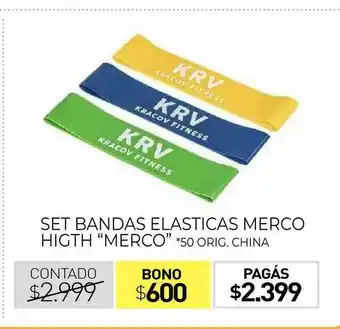 La Anonima Set Bandas Elasticas Merco Hight oferta