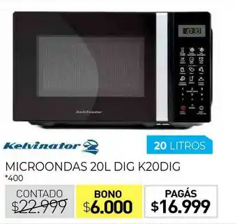 La Anonima Kelvinator Microondas 20l Dig K20dig oferta