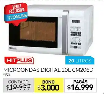 La Anonima Microondas Digital 20l Cm206d Hitplus oferta
