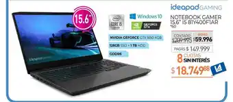La Anonima Notebook Gamer 15.6 oferta