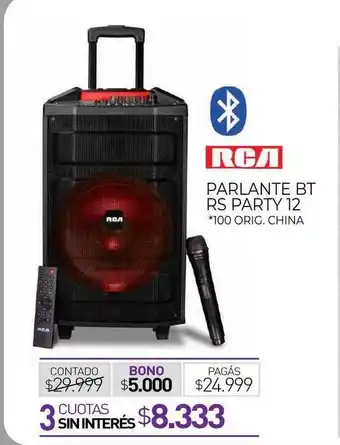 La Anonima Rca Parlante Bt Rs Party 12 oferta