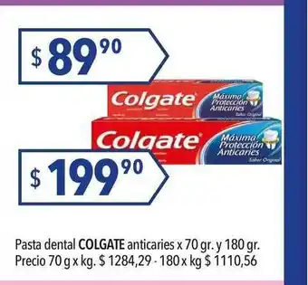 Hergo Pasta Dental Colgate Anticaries 180gr oferta