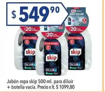 Hergo Jabón Ropa Skip 500 Ml. Para Diluir + Botella Vacía 500ml oferta