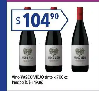 Hergo Vino Vasco Viejo Tinto x 700cc oferta