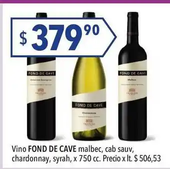 Hergo Vino Fond De Cave Malbec Cab Sauv Chardonnay Syrah x 750cc oferta