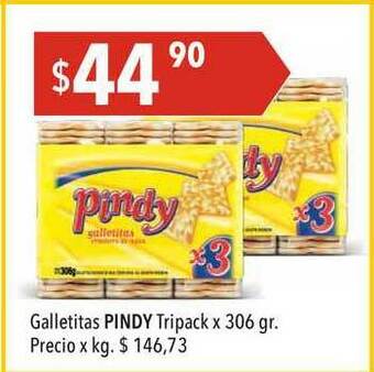 Hergo Galletitas Pindy Tripack x 306 gr oferta