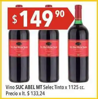 Hergo Vino Suc Abel Mt Selec Tinto x 1125cc oferta