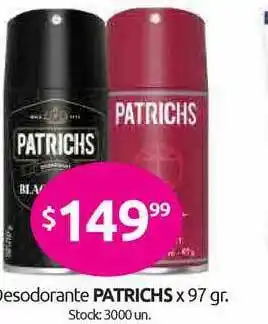 Cordiez Desodorante Patrichs x 97gr oferta