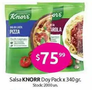 Cordiez Salsa Knorr Doy Pack x 340gr oferta