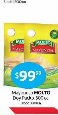 Cordiez Mayonesa Molto Doy Pack x 500cc oferta
