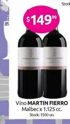 Cordiez Vino Martin Fierro Malbec x 1.125cc oferta