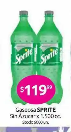 Cordiez Gaseosa Sprite Sin ázucar x 1.500cc oferta