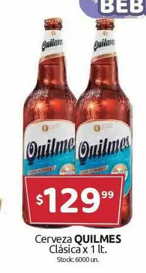 Cordiez Cerveza Quilmes Clásica x 1lt oferta