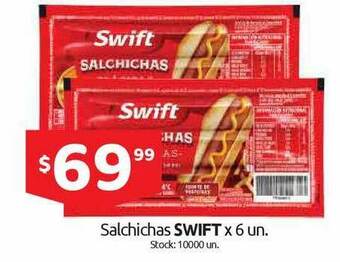 Cordiez Salchichas Swift x 6 un oferta