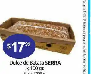 Cordiez Dulce De Batata Serra x 100gr oferta