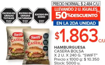Carrefour HAMBURGUESA CASERA BOLSA x 2u x 240g oferta