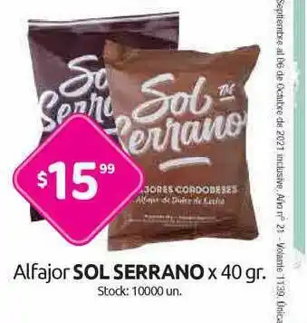 Cordiez Alfajor Sol Serrano x 40gr oferta