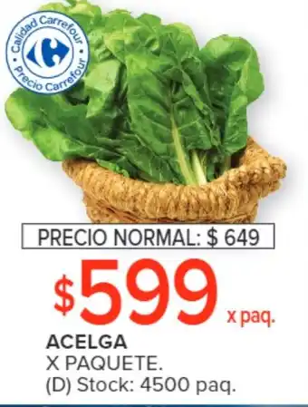 Carrefour ACELGA X PAQUETE oferta