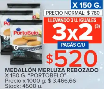Carrefour MEDALLÓN MERLUZA REBOZADO x 150g oferta
