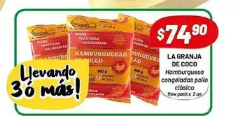 La Granja De Coco Hamburguesa Congeladas Pollo Clásico