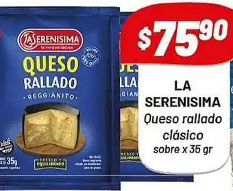 Almacor La Serenisima Queso Rallado Clásico x 35gr oferta