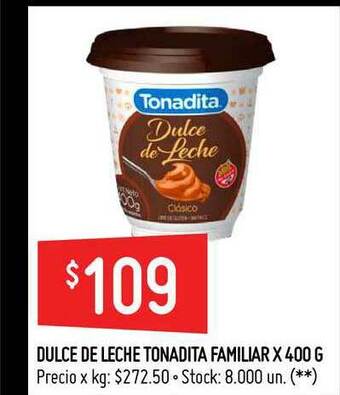Walmart Dulce De Leche Tonadita Familiar X 400 G oferta
