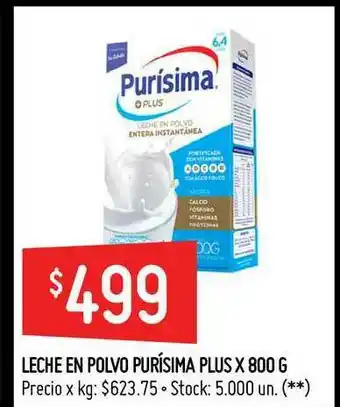 Walmart Leche En Polvo Purísima Plus X 800 G oferta