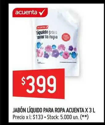 Changomas Jabón Líquido Para Ropa Acuenta x 3l oferta