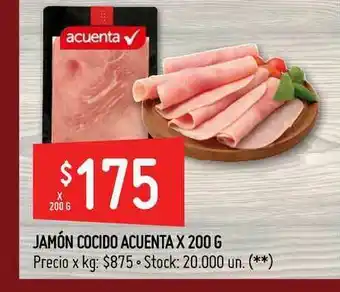 Changomas Jamón Cocido Acuenta x 200g oferta