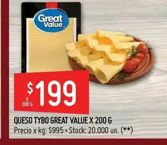 Changomas Queso Tybo Great Value x 200g oferta