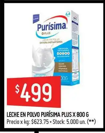 Changomas Leche En Polvo Purísima Plus x 800g oferta