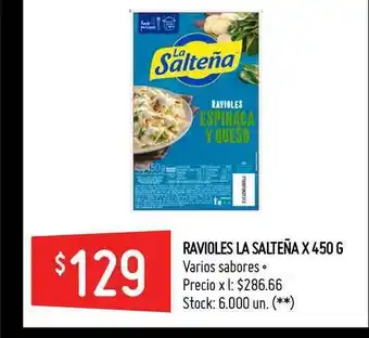Changomas Ravioles La Salteña 450g oferta