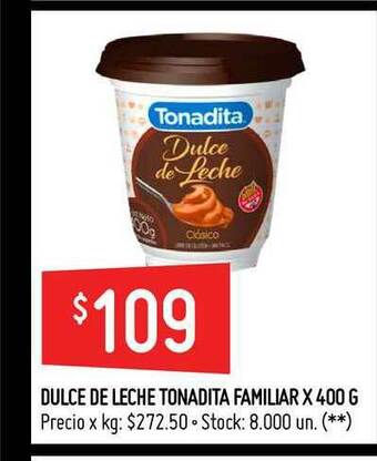 Changomas Dulce De Leche Tonadita Familiar oferta