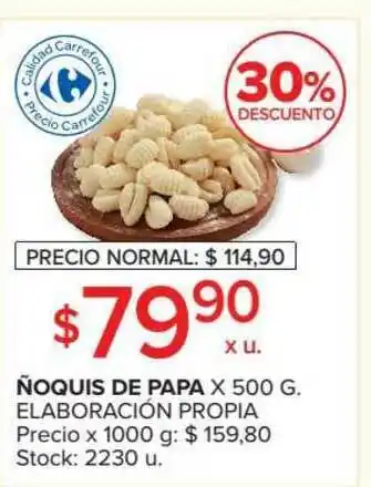 Carrefour Market ñoquis De Papa Elaboración Propia x 500g oferta