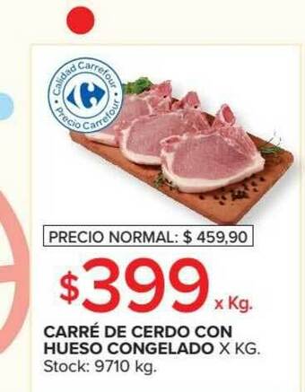 Carrefour Market Carré De Cerdo Con Hueso Congelado oferta