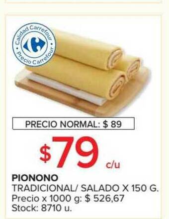 Carrefour Market Pionono Tradicional Salado x 150g oferta