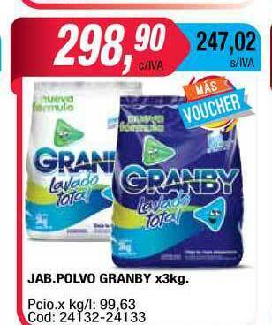 Maxiconsumo Jab.polvo Granby x 3kg oferta