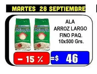 Dulcenter Ala Arroz Largo Fino 10x500grs oferta