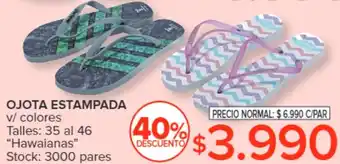 Carrefour OJOTA ESTAMPADA 35 al 46 oferta