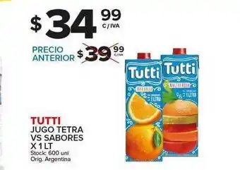 Carrefour Maxi Tutti Jugo Tetra x 1lt oferta