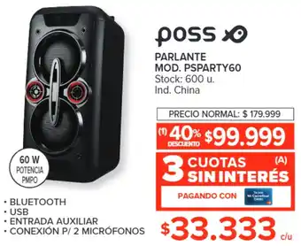 Carrefour poss PARLANTE MOD. PSPARTY60 oferta