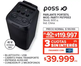 Carrefour PARLANTE PORTÁTIL MOD. PARTY PSTPS53 oferta