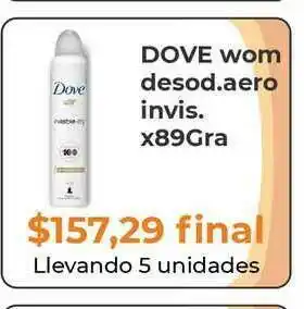 Pasos Supermercado Dove Wom Desod.aero Invis. x 89gra oferta
